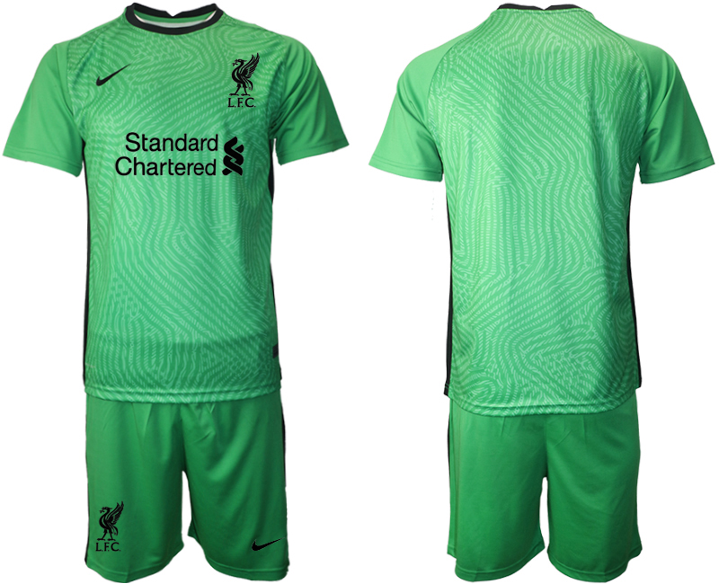 2021 Men Liverpool green goalkeeper soccer jerseys->liverpool jersey->Soccer Club Jersey